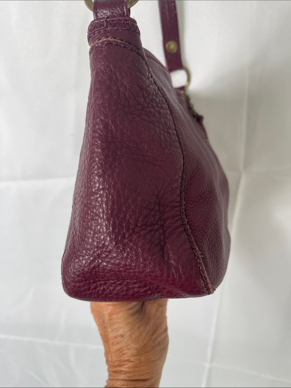 The Sak Leather Shoulder Bag in Deep Plum - Picture 8 of 15